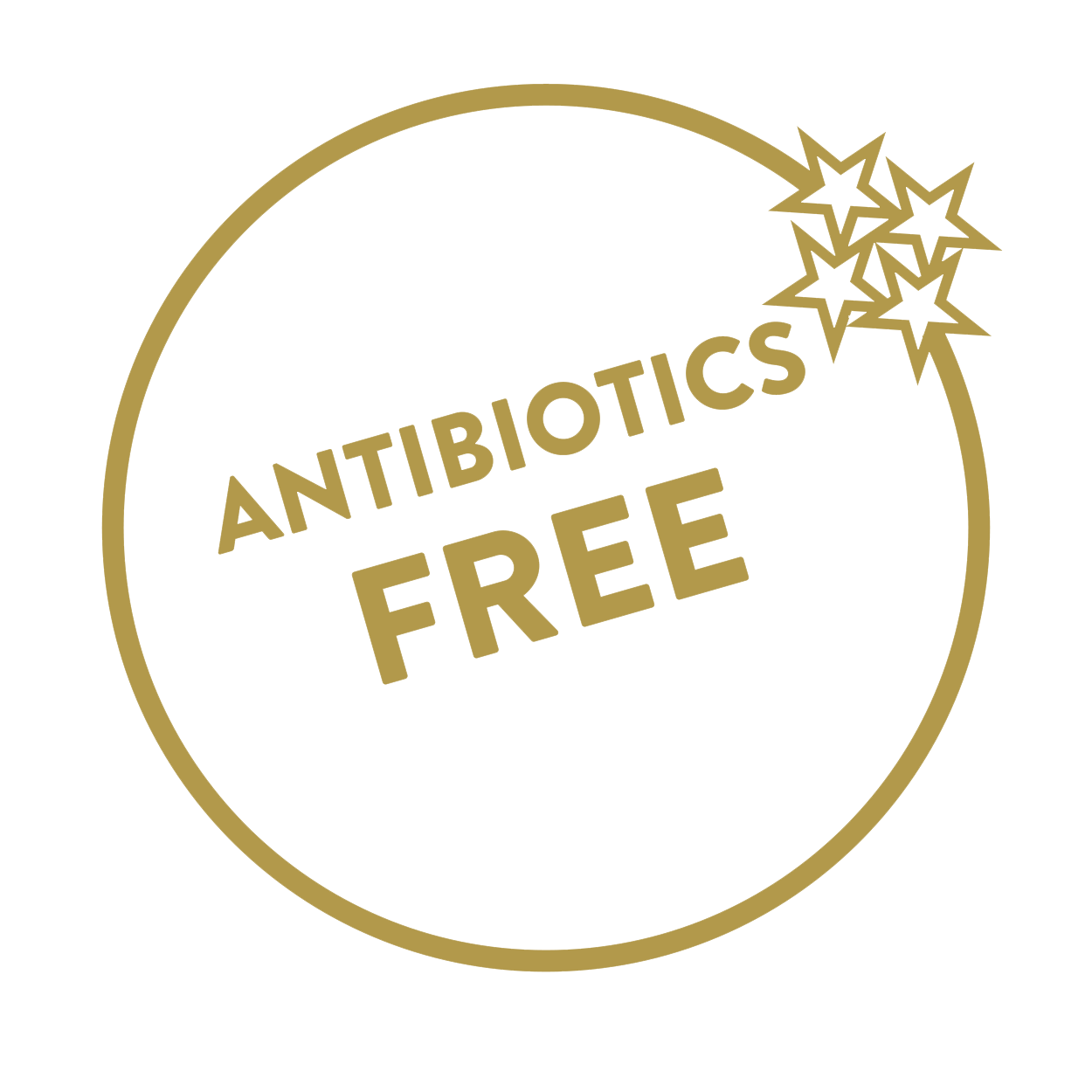 Antibiotics Free Icon Gold (1)